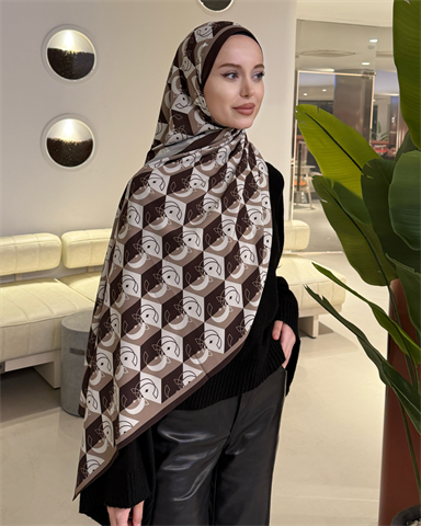 Acı Kahve Icon Vual İpek Şal