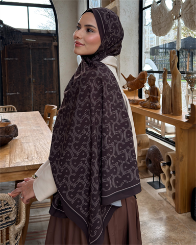 Acı Kahve Select İpek Vual Şal