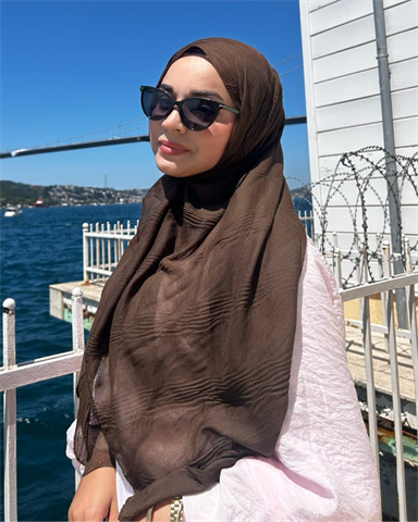 Acı Kahve Terra Müslin Şal