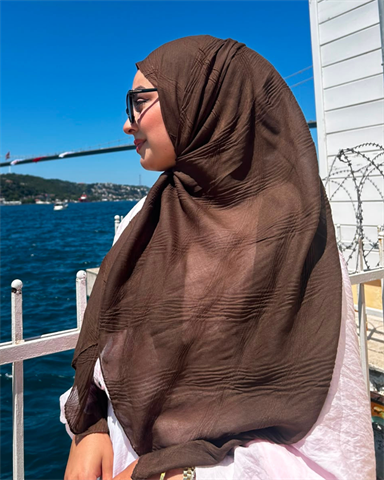 Acı Kahve Terra Müslin Şal