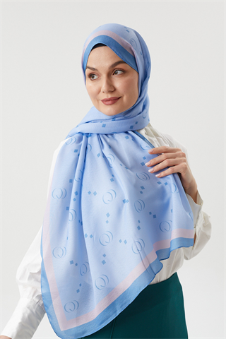 Baby Blue COCO Desen Şal