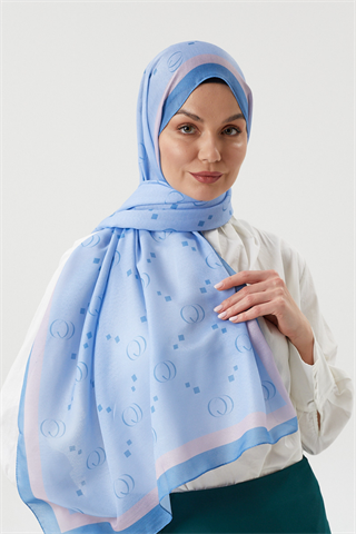 Baby Blue COCO Desen Şal