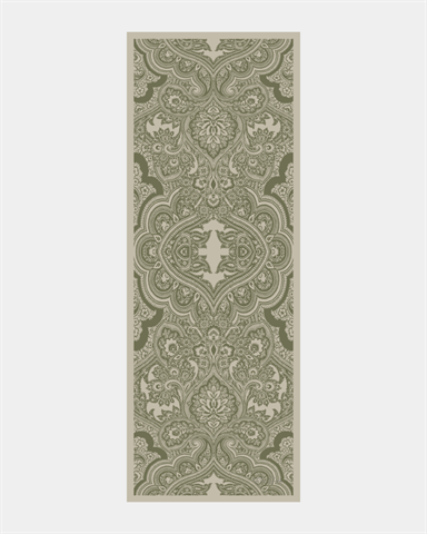 S-SULTANİ-38 Badem Kremi & Zeytin Yeşili Sultani Desen Şal