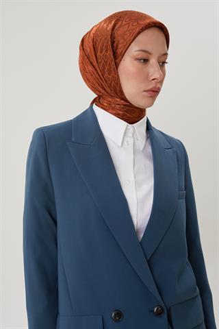 Bakır D Desen Parlak Jakar Eşarp