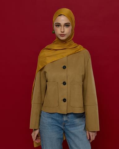 S-SARAYLI-48 Bal Revanı & Kumral Toprak Saraylı Desen Şal