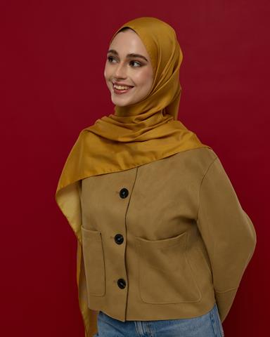 S-SARAYLI-48 Bal Revanı & Kumral Toprak Saraylı Desen Şal