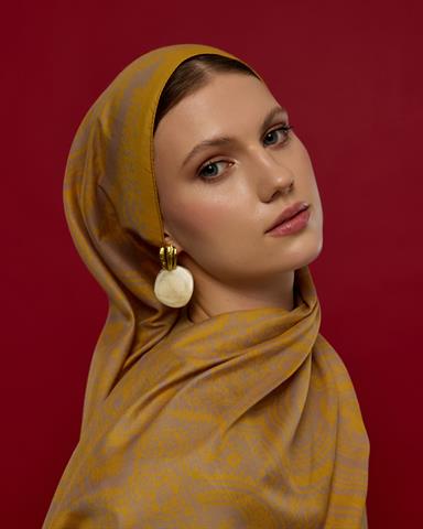 S-SULTANİ-48 Bal Revanı & Kumral Toprak Sultani Desen Şal