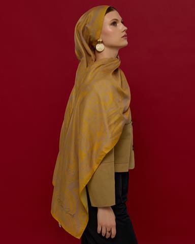S-SULTANİ-48 Bal Revanı & Kumral Toprak Sultani Desen Şal