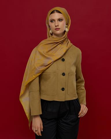 S-SULTANİ-48 Bal Revanı & Kumral Toprak Sultani Desen Şal