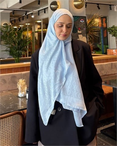 Bebe Mavi Imannoor Ester Desen Pamuk Jakar Şal