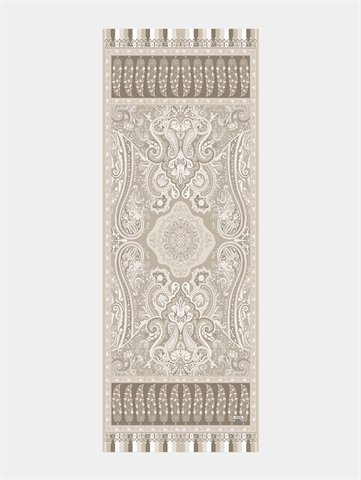 Bej Ediz Desen İpeksi Şal