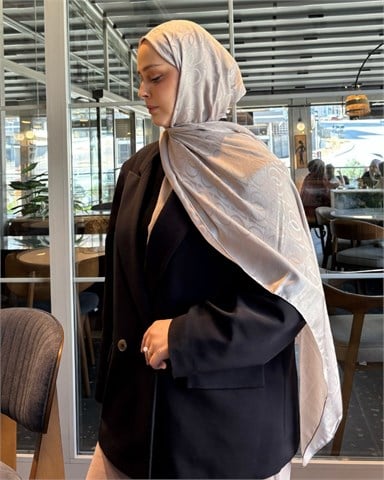 Bej Imannoor Ester Desen Pamuk Jakar Şal