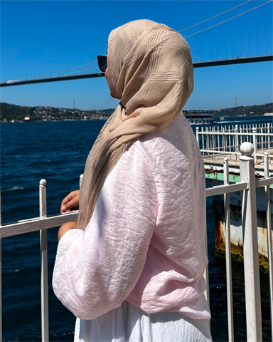 Bej Terra Müslin Şal