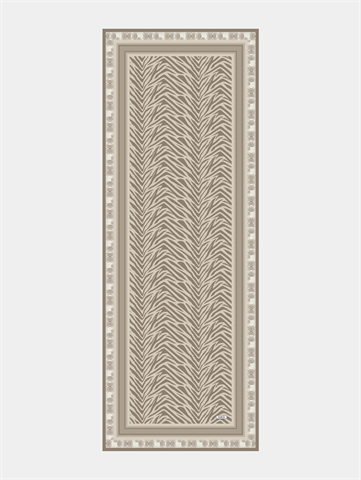 Bej Zebra Desen İpeksi Şal