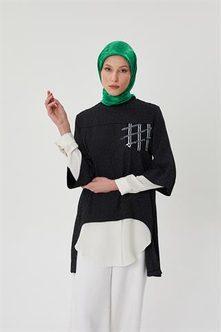 Benetton D Desen Parlak Jakar Eşarp