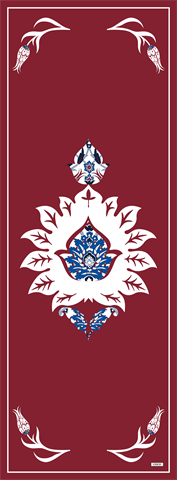 Bordo Hasna Desen Pamuk Vual Şal