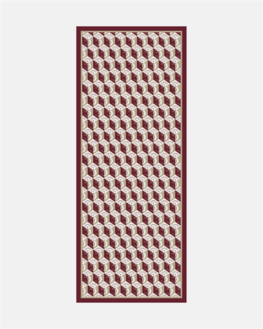 Bordo Icon Vual İpek Şal