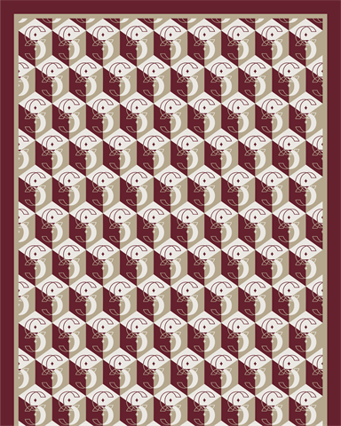 Bordo Icon Vual İpek Şal