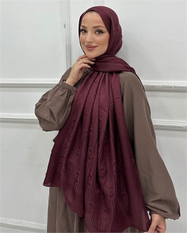 Bordo Imannoor Serena Desen Pamuk Jakar Şal