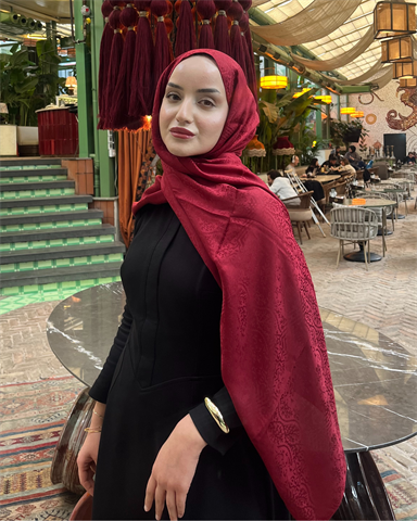 Bordo Lavin Desen Jakar Şal