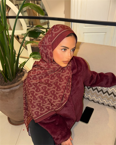 Bordo Select Vual İpek Şal