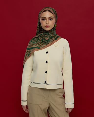 S-SULTANİ-20 Bronz Şafak & Orman Yeşili Sultani Desen Şal