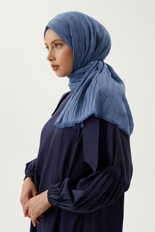 Buz Mavi Piliseli Bambu Şal