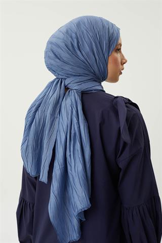 Buz Mavi Piliseli Bambu Şal