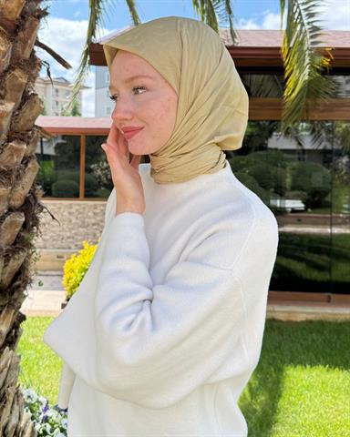 Ceviz Zikzak Lyocell Bambu Jakar Eşarp