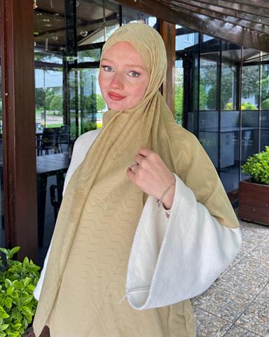 Ceviz Zikzak Lyocell Bambu Jakar Şal