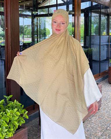 Ceviz Zikzak Lyocell Bambu Jakar Şal