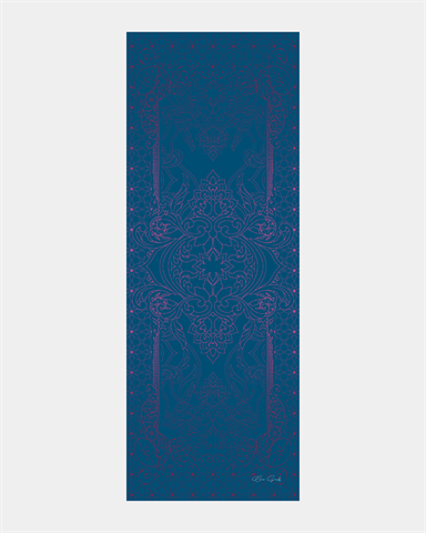 S-EFSUNLU-05 Çini Mavisi & Şakayık Pembesi Efsunlu Desen Şal