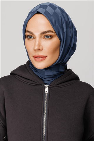 Füme Dama Desen İpeksi Jakar Şal