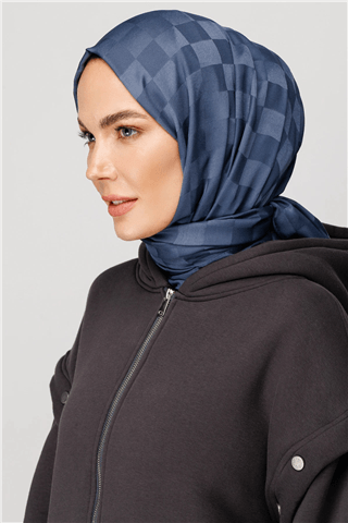 Füme Dama Desen İpeksi Jakar Şal