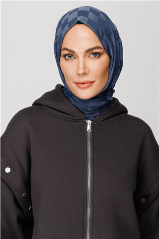 Füme Dama Desen İpeksi Jakar Şal