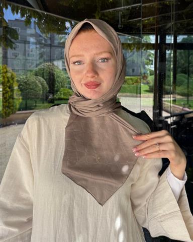 Fil Dişi Baklava Lyocell Bambu Jakar Eşarp