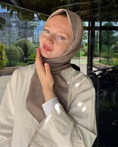 Fil Dişi Baklava Lyocell Bambu Jakar Eşarp