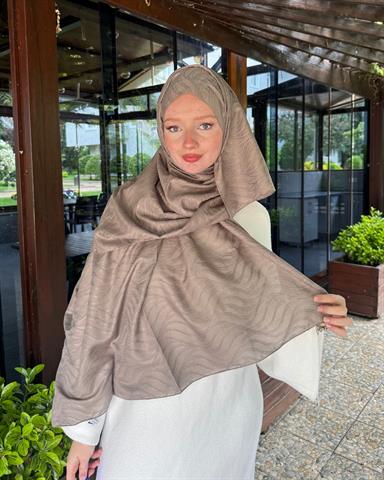 Fil Dişi Su Yolu Lyocell Bambu Jakar Şal