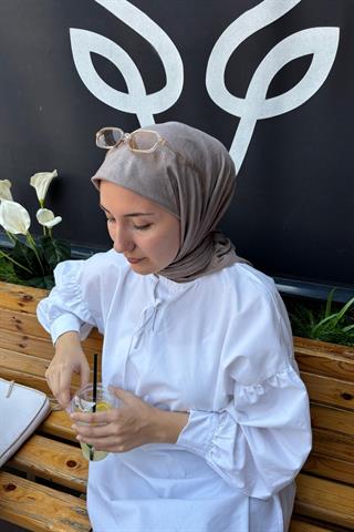 Fil Dişi Zikzak Lyocell Bambu Jakar Eşarp