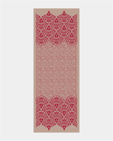 S-SARAYLI-10 Fildişi & Gülkurusu Saraylı Desen Şal