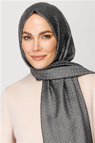 Füme Forever Desen Parlak Jakar Şal