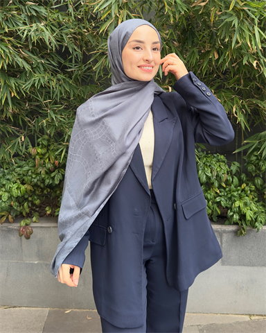 Füme Döngü Desen Jakar Şal