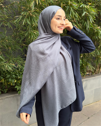 Füme Döngü Desen Jakar Şal