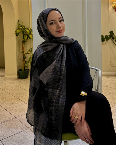 Füme Gölge Desenli Müslin Şal