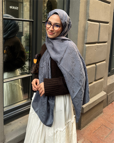 Füme Revan Desen Jakar Şal