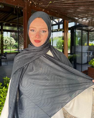 Füme Su Yolu Lyocell Bambu Jakar Şal