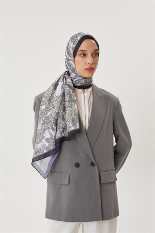 Füme & Taş Retro Desen Şal