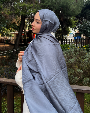 Füme Triya Desen Jakar Şal