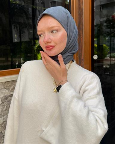 Füme Zikzak Lyocell Bambu Jakar Eşarp