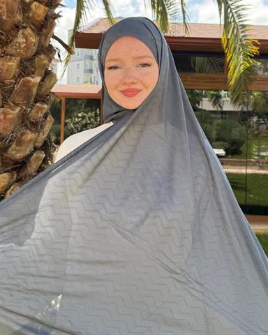 Füme Zikzak Lyocell Bambu Jakar Şal